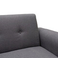 Canapea extensibila 3 locuri Carmelo, Pakoworld, 214x80x86 cm, lemn/textil, gri inchis