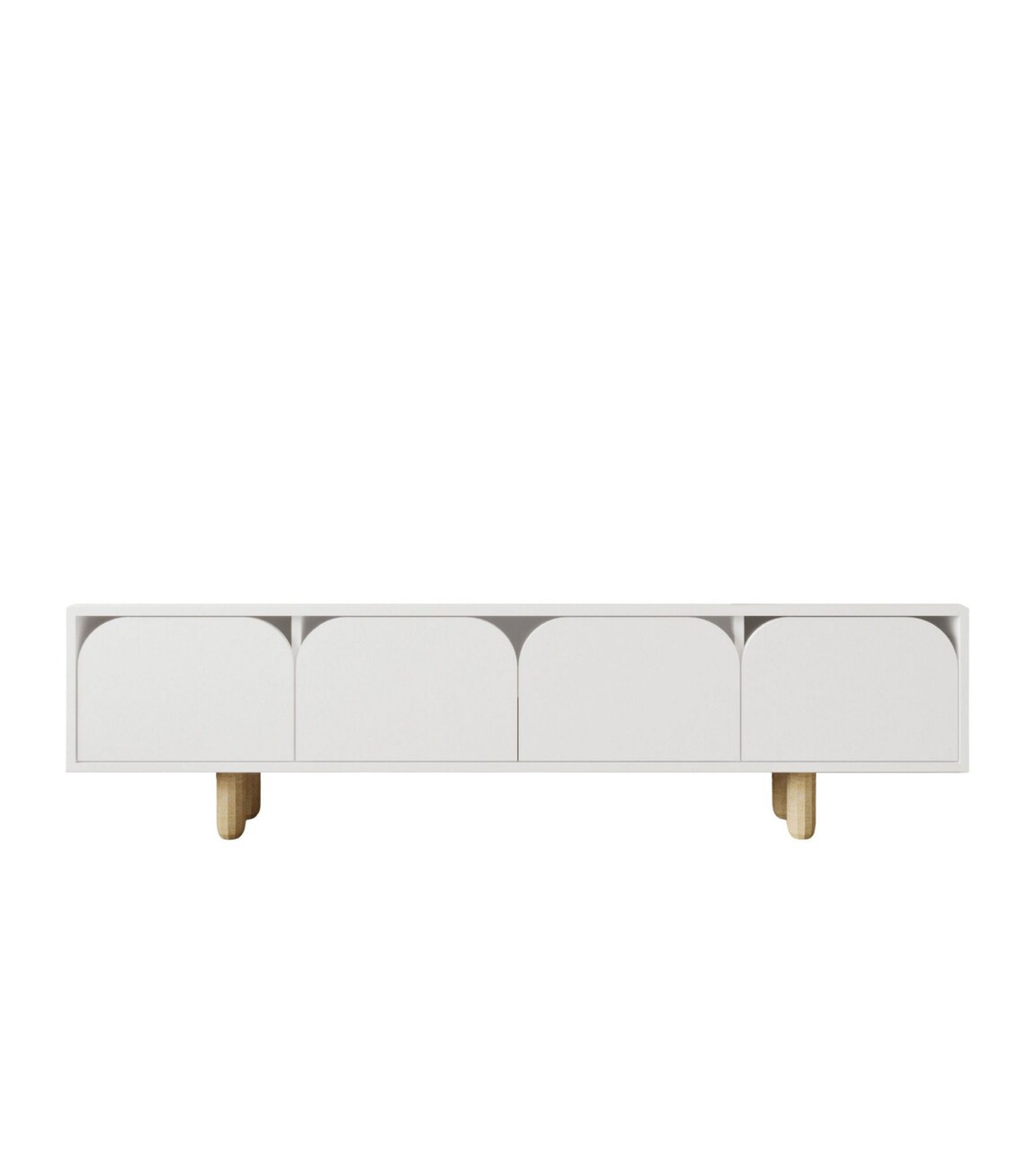 Comoda TV, Hanah Home, Lazio, 180x48x29.8 cm, PAL, Alb - imagine 4