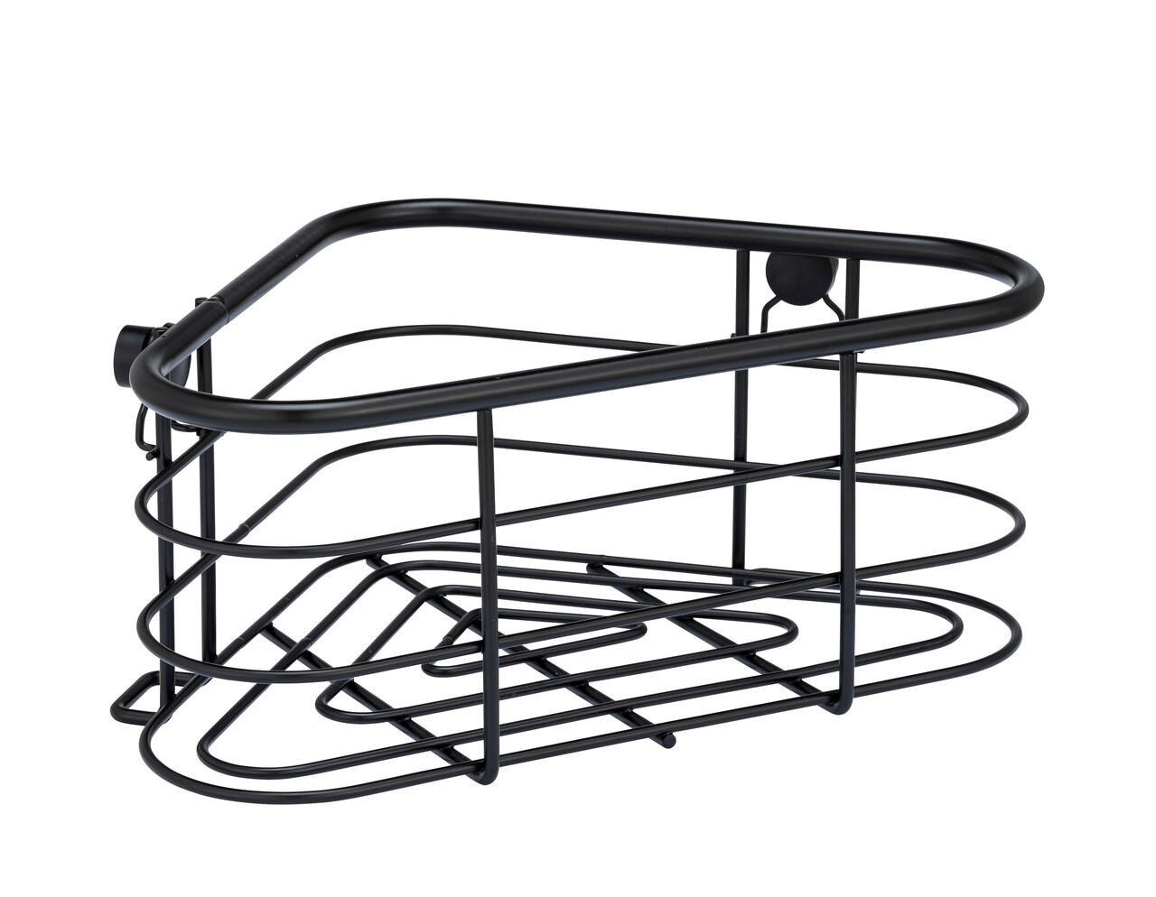 Etajera de colt pentru baie, Wenko, Trestina, 25 x 10.5 x 16.5 cm, inox, negru - 2 | YEO