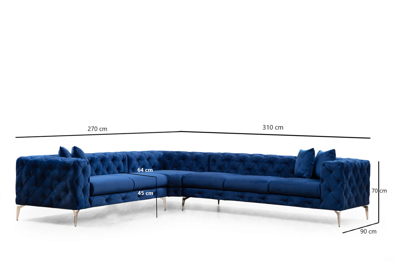 Coltar, Hilena, 569HLN1317, Lemn de fag / PAL, Albastru navy