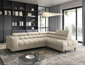 Coltar extensibil dreapta 5 locuri ELTAP, RT-18AU, Ferucce, 276x200x93 cm, lemn/poliester, bej deschis