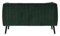 Canapea Coalition, Mauro Ferretti, 136x75x77 cm, catifea, verde/negru