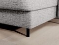 Coltar extensibil dreapta 4 locuri ELTAP, RT-03AUB, Berrto, 306x165x100 cm, lemn/poliester, gri deschis