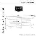 Comoda TV Fever,Woody Fashion, 120x31.3x45.1 cm, alb