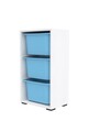 Dulap multifunctional, Estella, Bronz 3D, Alb/Albastru