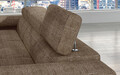 Coltar extensibil stanga 4 locuri ELTAP, Armd-17, Armando, 289x203x85 cm, lemn/poliester, bej inchis/maro