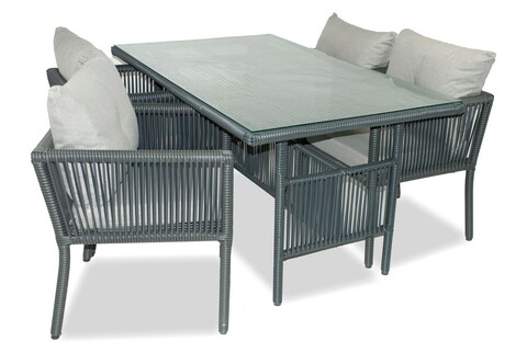 Set mobilier de gradina, jumilla, shangai 7, gri