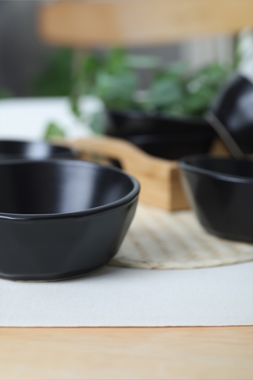 Set de boluri pentru aperitive (6 piese), L'essentiel Maison, 275KRM2429, Antibacterian, Negru - view 3
