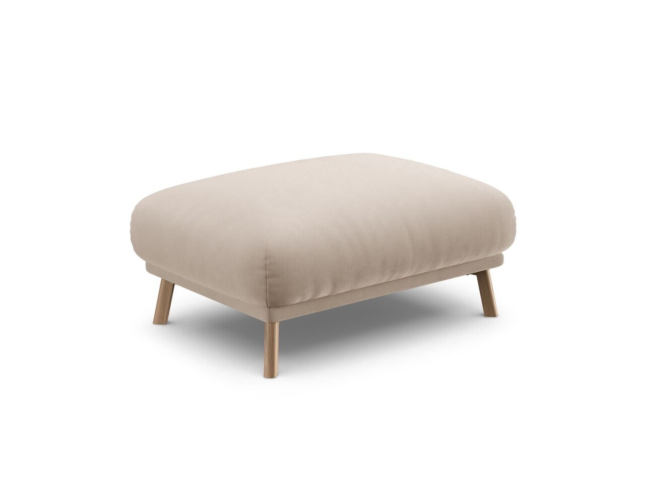 Taburet, Naomi, Micadoni Home, 100x70x41 cm, catifea, bej — imaginea 2