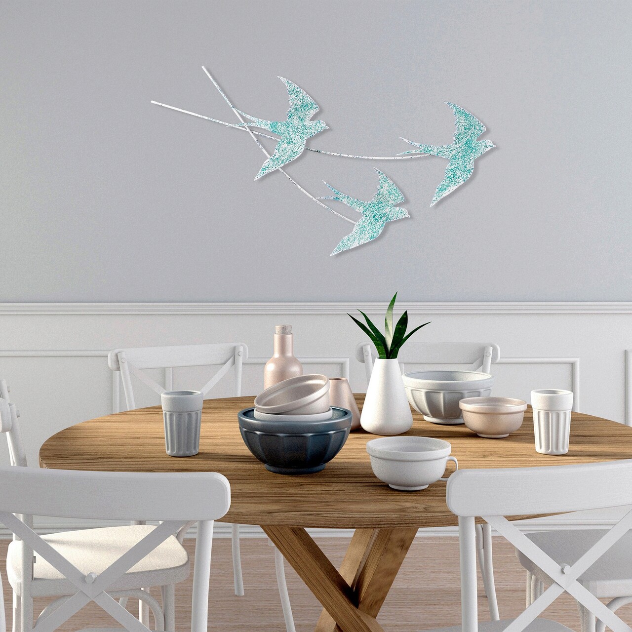 Decoratiune de perete, Wallow 4, Dimensiune: 42 x 70 cm, Multicolor - view 2