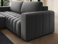 Coltar extensibil stanga 4 locuri ELTAP, Bon-19, Bonett, 250x175x92 cm, lemn/poliester, gri inchis