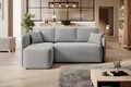Coltar extensibil stanga 3 locuri ELTAP, Hadson, 206x150x89 cm, lemn/poliester, gri deschis