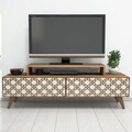 Comoda TV, Hommy Craft, City, 140x48.8x41.8 cm, Maro/Crem