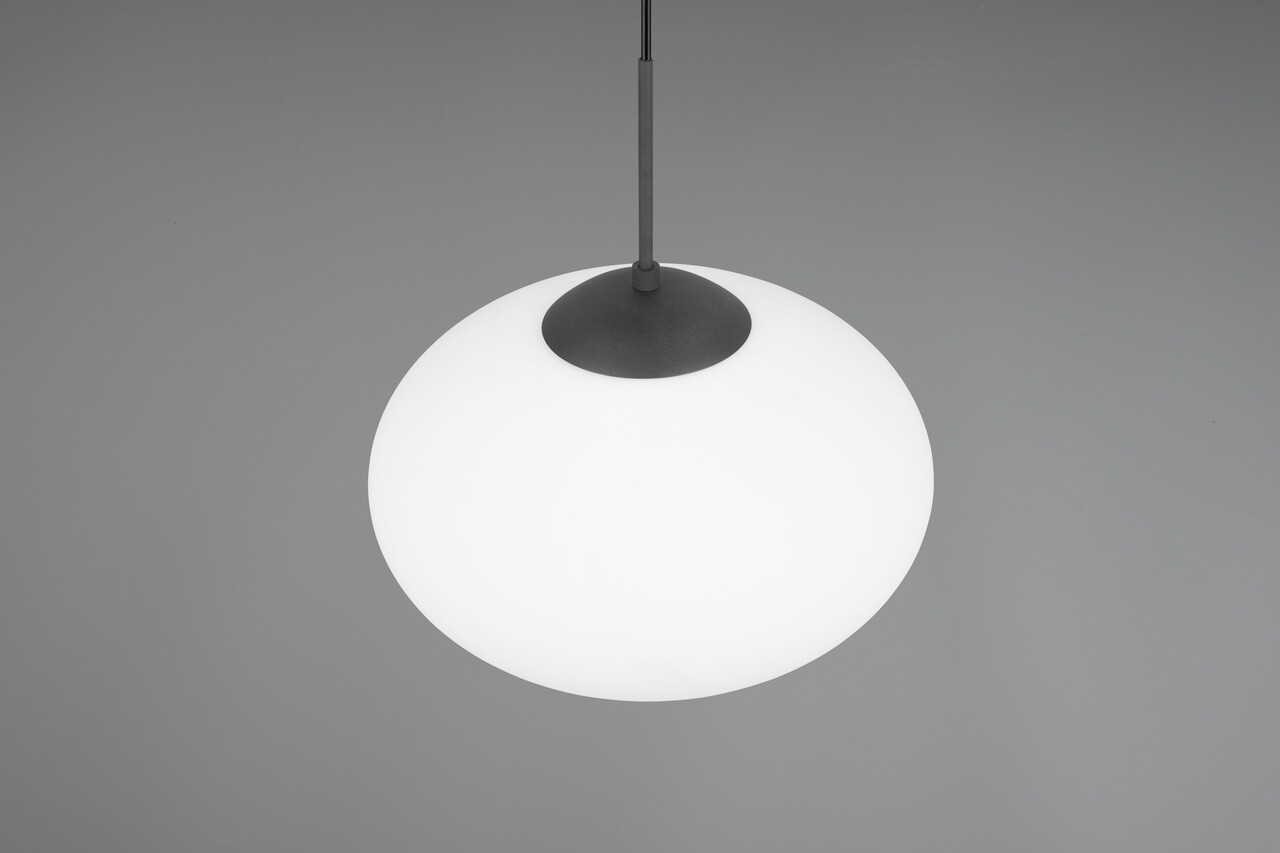 Lustra Fomento, TRIO, 40x150 cm, 15W, 1x E27, metal, negru mat/alb