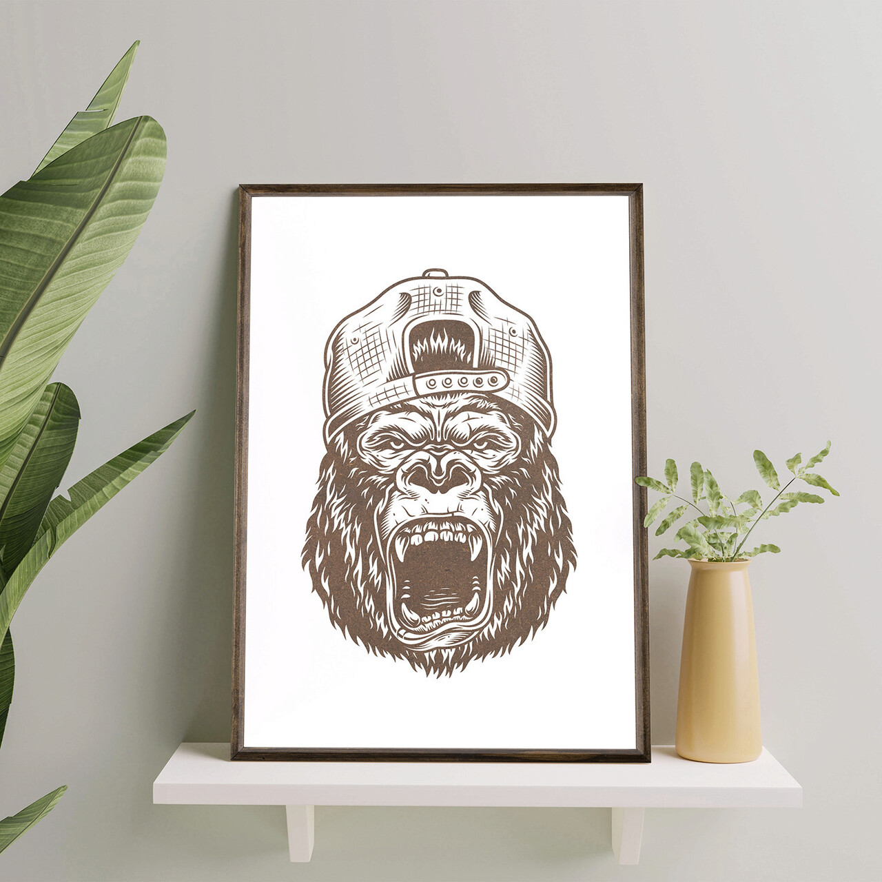 Tablou decorativ TD153 Lemn Desenat manual Natural