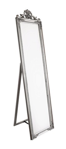 Oglinda de podea miro, bizzotto, 45 x 180 cm, lemn de molid, argintiu