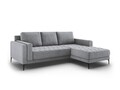 Coltar dreapta, Orrino, Mazzini Sofas, 4 locuri, 242x164x82 cm, catifea, gri