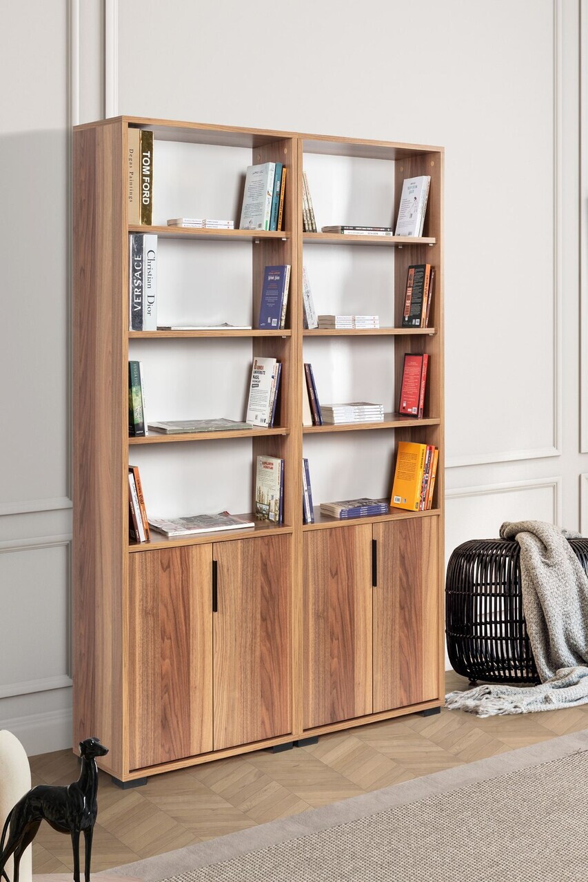 Corp biblioteca, Hanah Home, Evm 8203, 120x187x30 cm, PAL, Maro — imaginea 3
