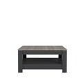 Masuta de cafea, Minima, Grado, 89 x 46 x 89 cm, pal melaminat, gri inchis/stejar
