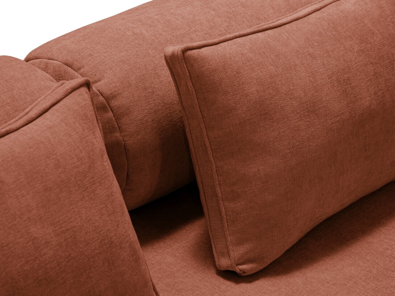 Canapea extensibila 3 locuri, Dreamy, Micadoni Home, 206x95x70 cm, tesatura structurata, caramiziu — imaginea 8