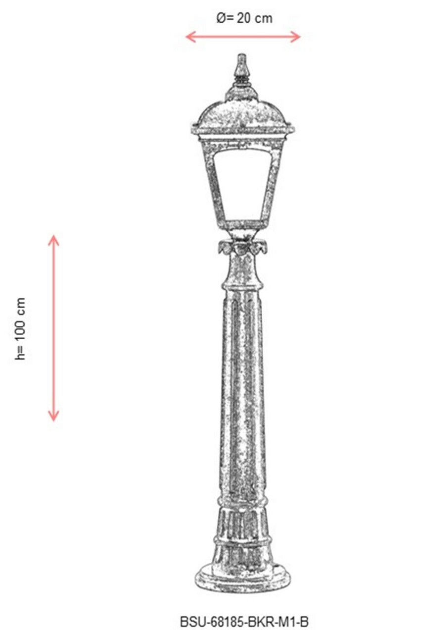 Lampadar de exterior, Avonni, 685AVN1234, Plastic ABS, Maro