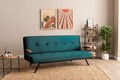 Canapea extensibila cu 3 locuri, Futon, 859FTN2905, Metal , Verde petrol