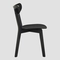 Set 2 scaune Vieri, Homla, 54x46.5x75.5 cm, lemn de cauciuc, negru