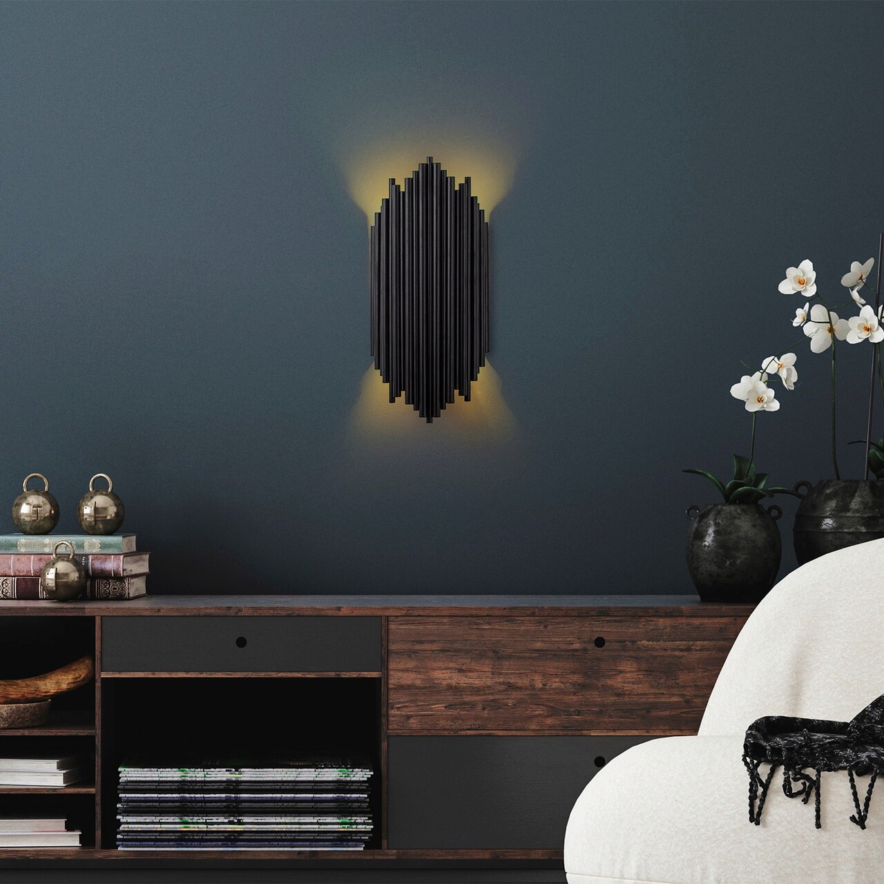 Aplica de perete, Fulgor, 942FLG1869, Metal, Negru - 1 | YEO