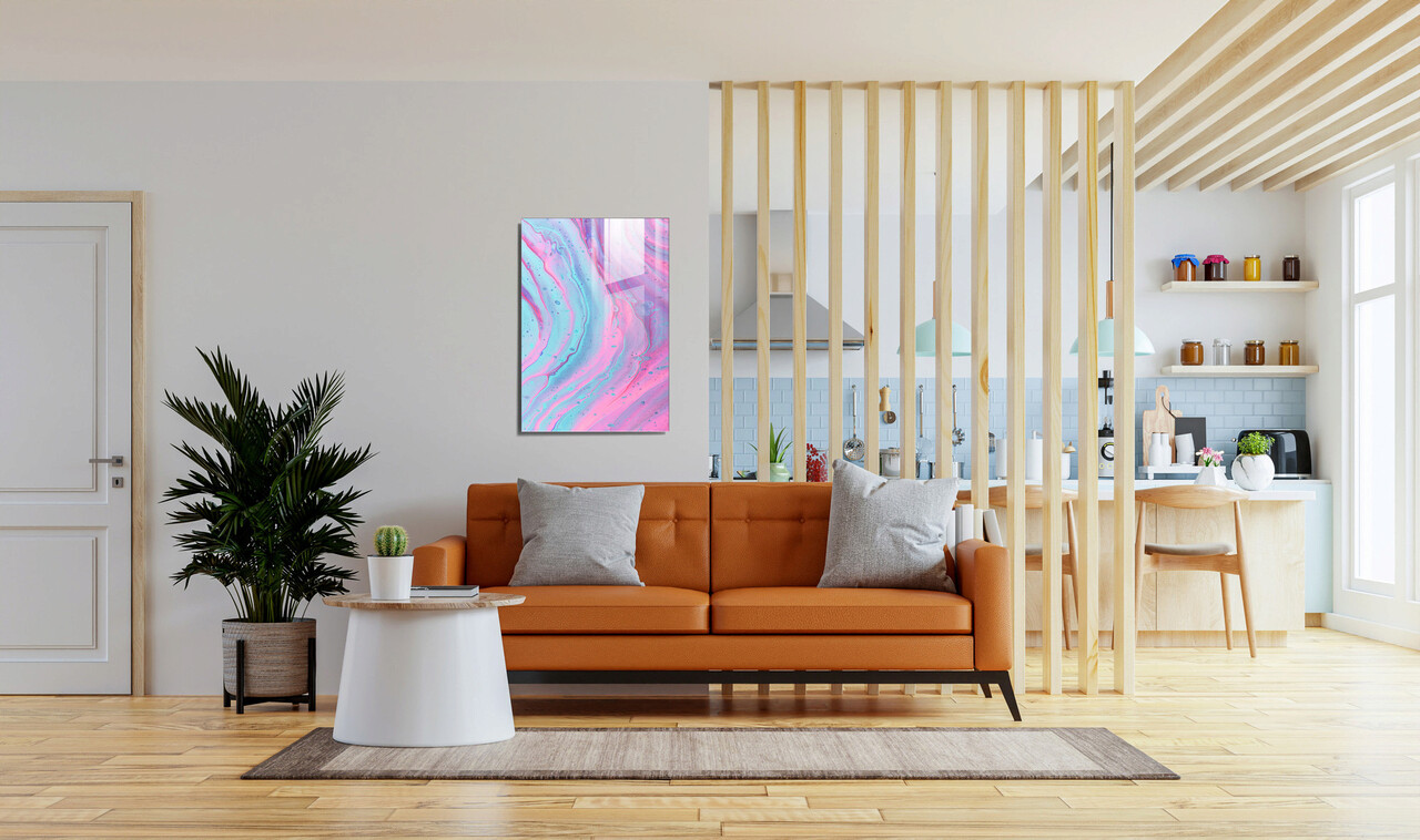 Tablou decorativ, 1496, Sticla temperata, 50 x 70 cm, Multicolor - 1 | YEO