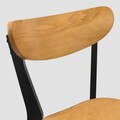 Set 2 scaune Vieri, Homla, 54x46.5x75.5 cm, lemn de cauciuc, natur/negru