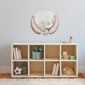 Oglinda decorativa, Palm Mirror L, Metal, Dimensiune: 59 x 57 cm, Maro/Alb