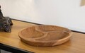 Sculptura decorativa / vas decorativ Tray, Mauro Ferretti, 25.5x25.5x3 cm, tec reciclat, lucrat manual, model unicat, maro