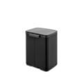 Cos de rufe, Brabantia, Bo Small, 7 L, 20.7x24.2x31.7 cm, otel, negru mat