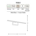 Aplica de perete Valetta, Maison in Design, 61 cm, 1 x LED, 16W, crom