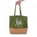 Sacosa de cumparaturi Love, Versa, 45 x 15 x 36 cm, textil, verde