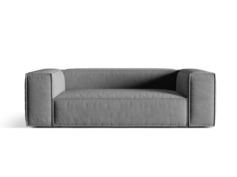 Canapea 3 locuri, Nuria-88, Micadoni Home, 210x110x72 cm, catifea, gri