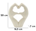 Figurina /sculptura decorativa Love Stons, Mauro Ferretti, 16.5x7x20 cm, polirasina, crem