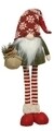 Decoratiune Gnome man w bag, Decoris, 18x12x74 cm, poliester, multicolor