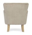 Fotoliu Chenille, Bizzotto, 71.5 x 72.5 x 79 cm, lemn de pin/arbore de cauciuc/catifea, grej
