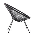 Scaun pentru gradina Acapulco Fiesta, Homla, 70x73x80 cm, metal/plastic, negru