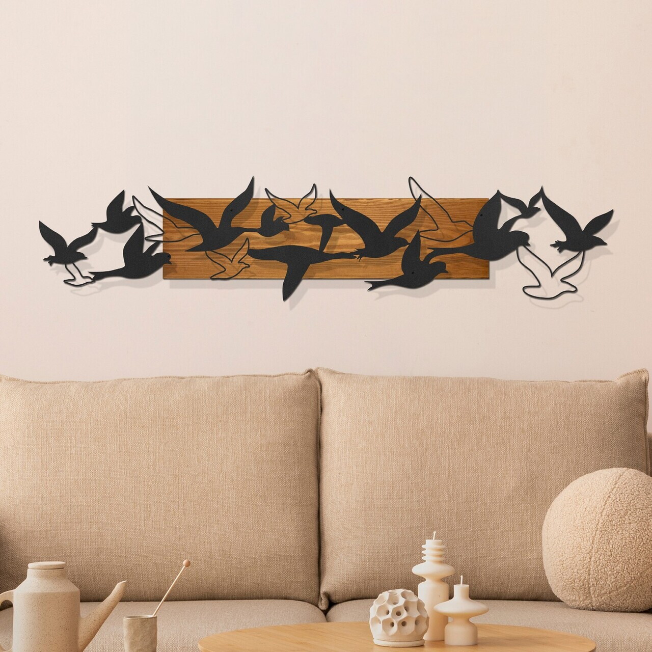 Decoratiune de perete, Libertà, Cadru: Lemn (Grosime: 2 cm), Nuc negru — imaginea 3