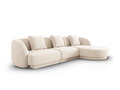 Coltar dreapta 4 locuri, Tulum, Cosmopolitan Design, 255x156x70 cm, tesatura chenille, bej deschis