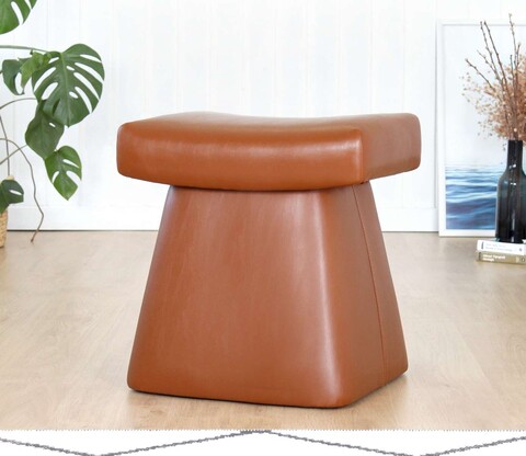 Taburet, Atelier del Sofa, 209FLF1445, Piele ecologica, Bej