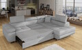 Coltar extensibil dreapta 4 locuri, ELTAP, Anton, 272x203x85 cm, lemn/poliester, gri deschis