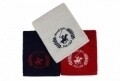 Set 3 prosoape de maini Beverly Hills Polo Club, 50x90 cm, 100% bumbac, Red/White/Dark Blue