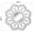 Set 3 oglinzi decorative Ferguson, Versa, 25 x 25 cm, plastic, alb