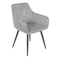 Scaun Satori, Homla, 62x58x79 cm, poliester/metal/MDF, gri