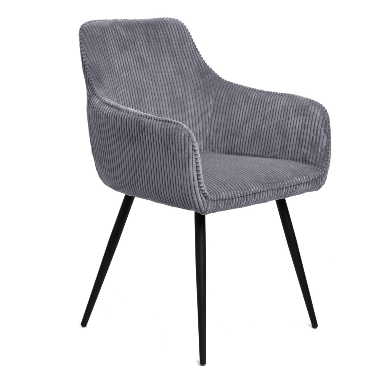 Scaun Satori Faso, Homla, 59x57x84 cm, MDF/metal/catifea din poliester, gri