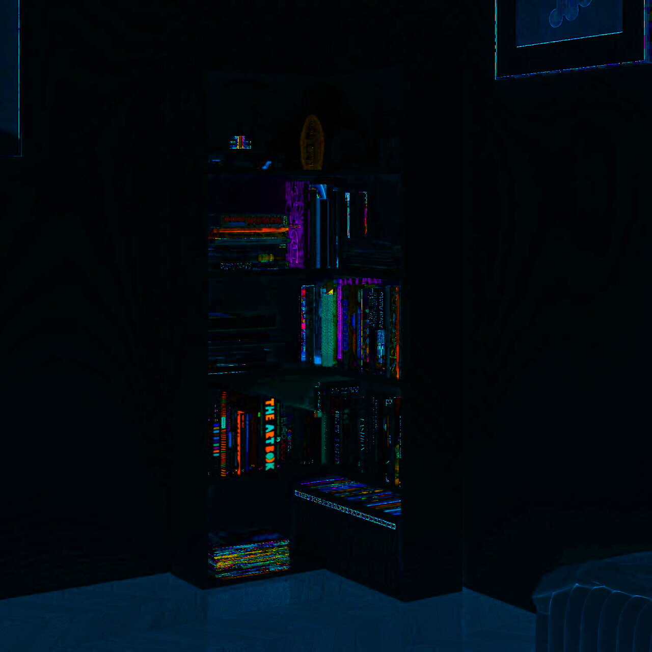 Corp biblioteca Hanah Home Adel 4 Shelf Corner PAL Alb