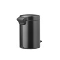 Cos de gunoi cu pedala, Brabantia, NewIcon, 3 L, 23.5x16.8x26.4 cm, otel, gri inchis